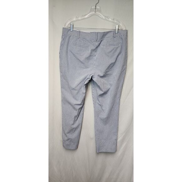 Talbots Striped Blue/White Business Casual Ankle Pants Size 14 - Picture 3 of 8